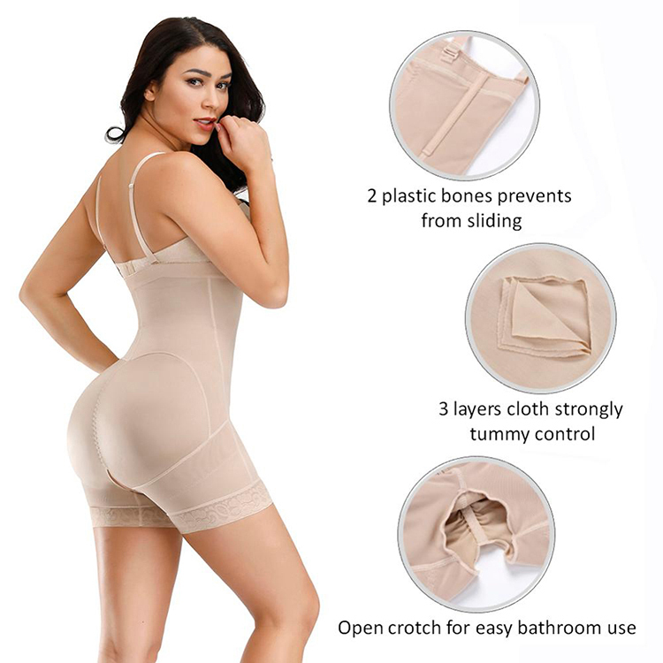 FeelinGirl Shapewear for Women Plus Size Backless Built-in Bra Body Shaper  Seamless Faja with Open Crotch : : Clothing, Shoes & Accessories