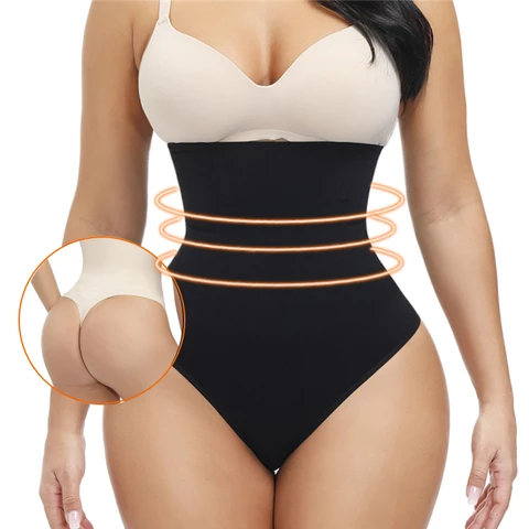 Shapewear Bodysuit for Women Tummy Control Slimming Thong Body Shaper Ultra  Light Built-in Bra Deep V Neck Shaper (Color : Skin, Size : Small)