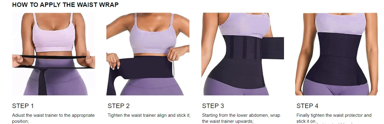 Waist trainer wrap