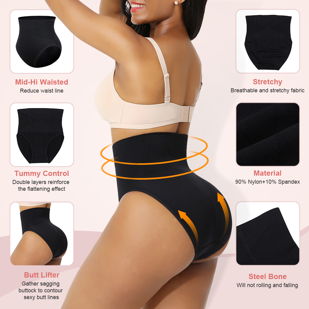 Slimming Mid Waist Tummy Control Panty - String Panty-shapewear