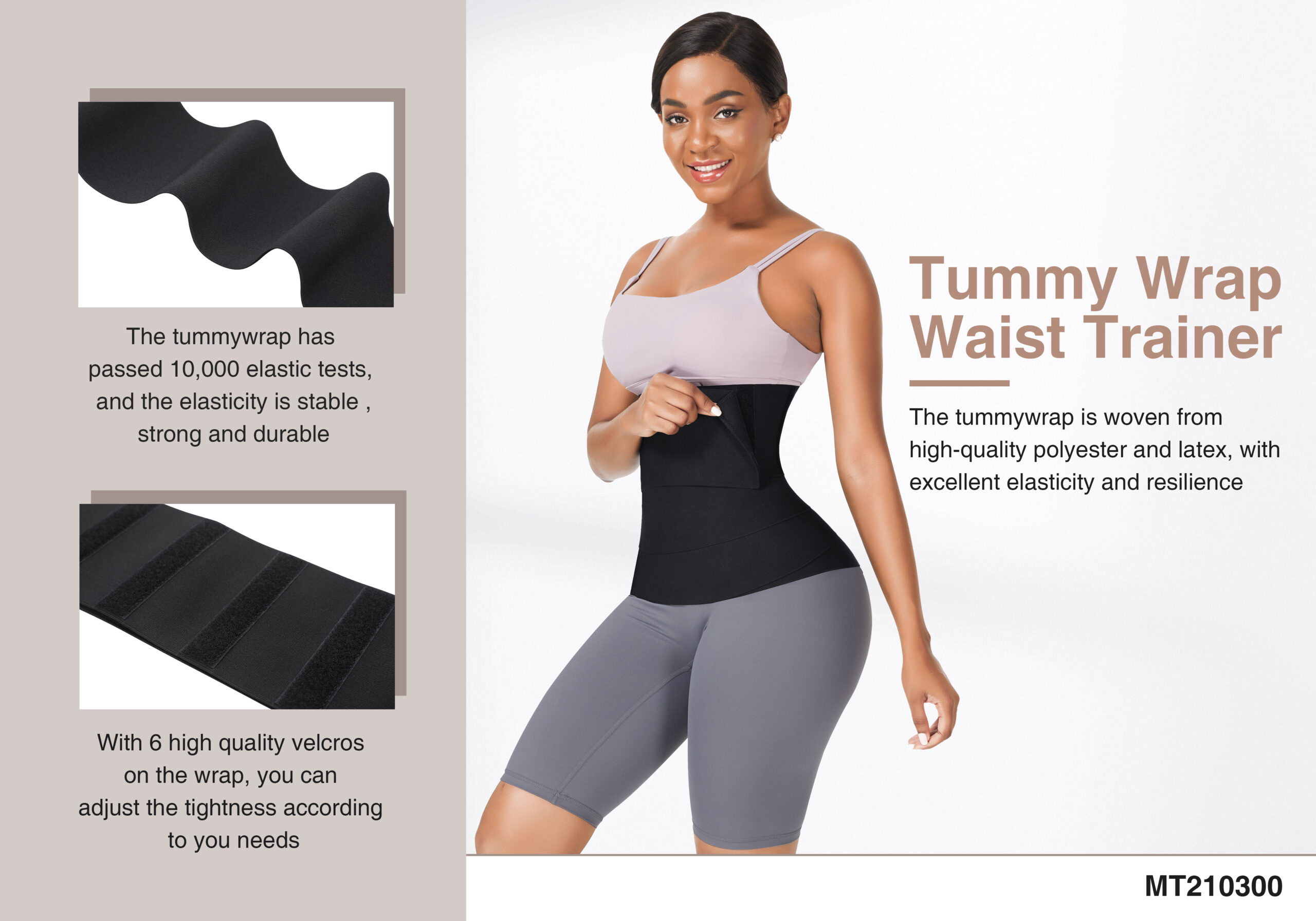 CurvEase Wrap Waist Trainer for Women Waist Snap Body Wrap