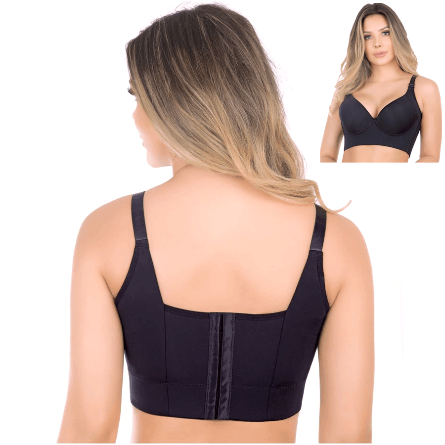 Durtebeua Bras For Women Full Coverage Back High Support Bra with Removable  Cups