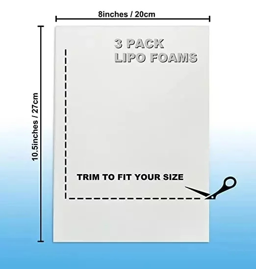 Lipo Foam Sheets for Post Surgery, Surgical Compression Garments. Top  Medical Grade for Lipo, Fajas, Ab Flattening, BBL, and more. ContourMD, 8x  11 (Lipo-1), 3 sheet