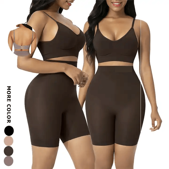 High-waisted mid-thigh body shaper sets