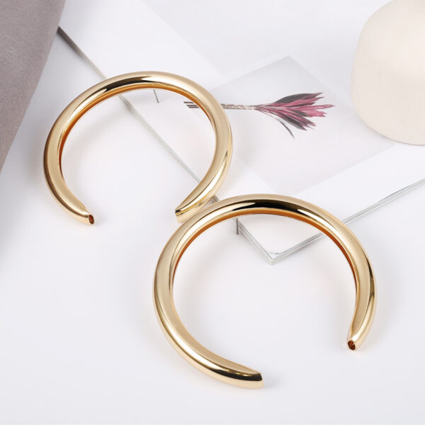 C-Shape Statement Hoop Earrings for Women - Image 5