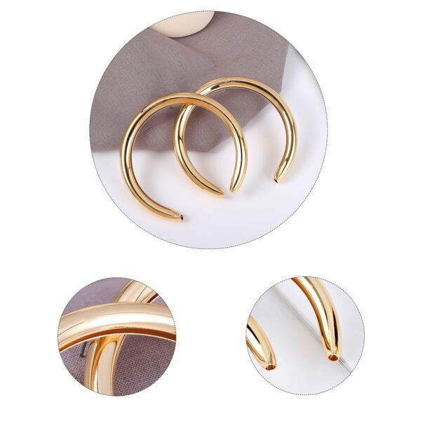 C-Shape Statement Hoop Earrings for Women - Image 7