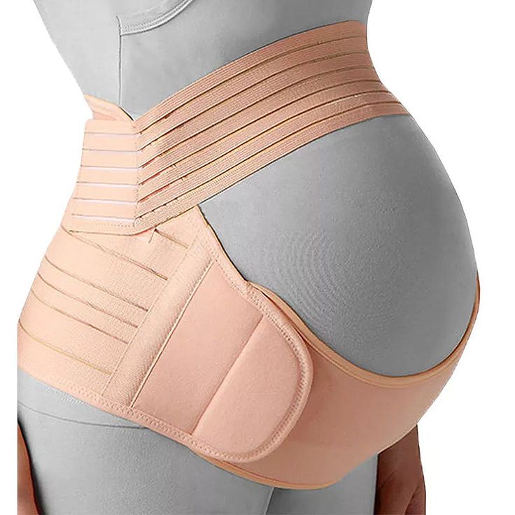 Pregnancy Support Belt Set – 3-in-1 Maternity Belly Band for Pelvic Back Pain Relief, Adjustable & Breathable – Soft Belly Pads, Flexible Straps – Black & Nude, M-2XL - Image 2