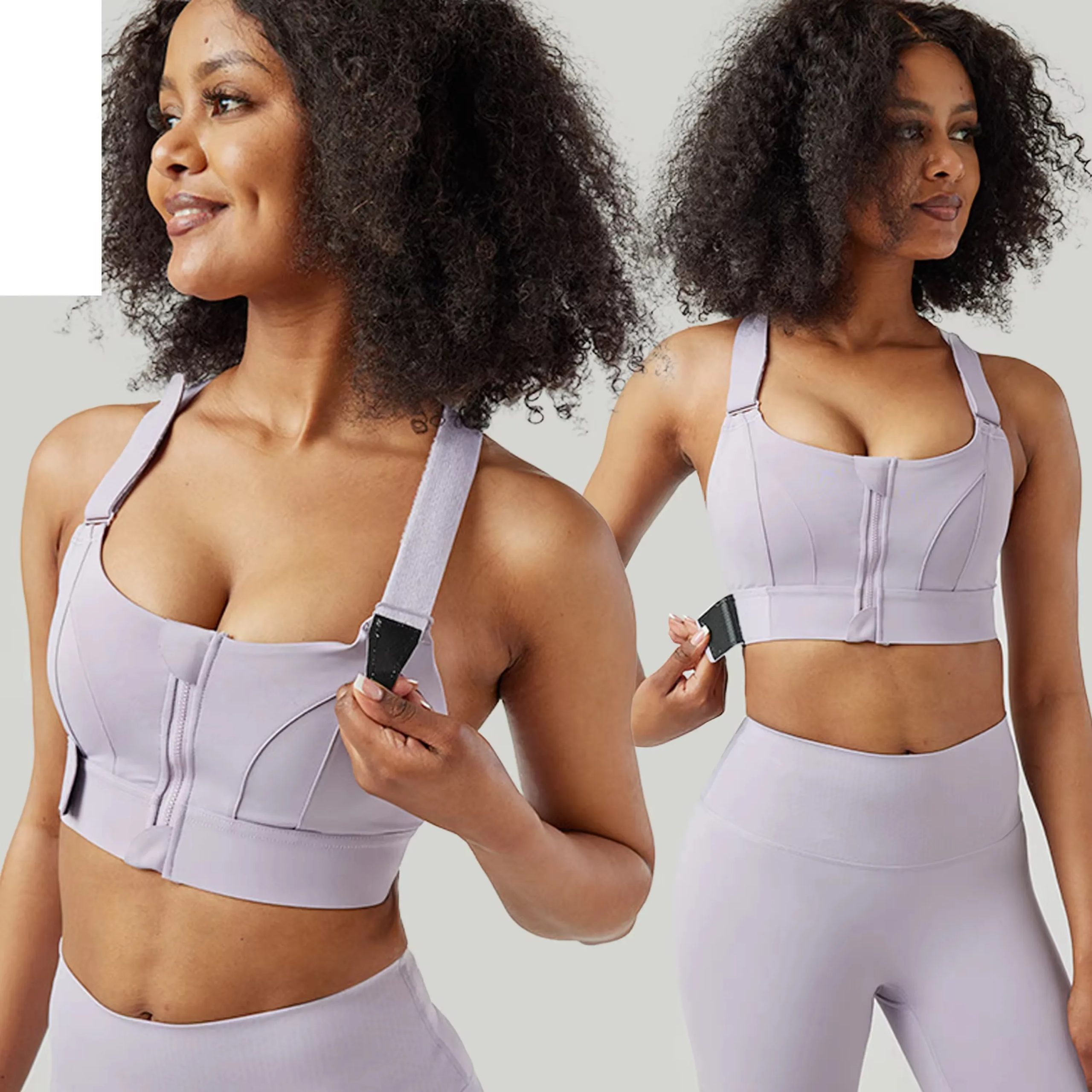 Cross-back Sports Bra for Women Front Zip, Adjustable Straps & Waistband, No Underwire, Padded, Cross-Back Full Support – S to 4XL - Image 16