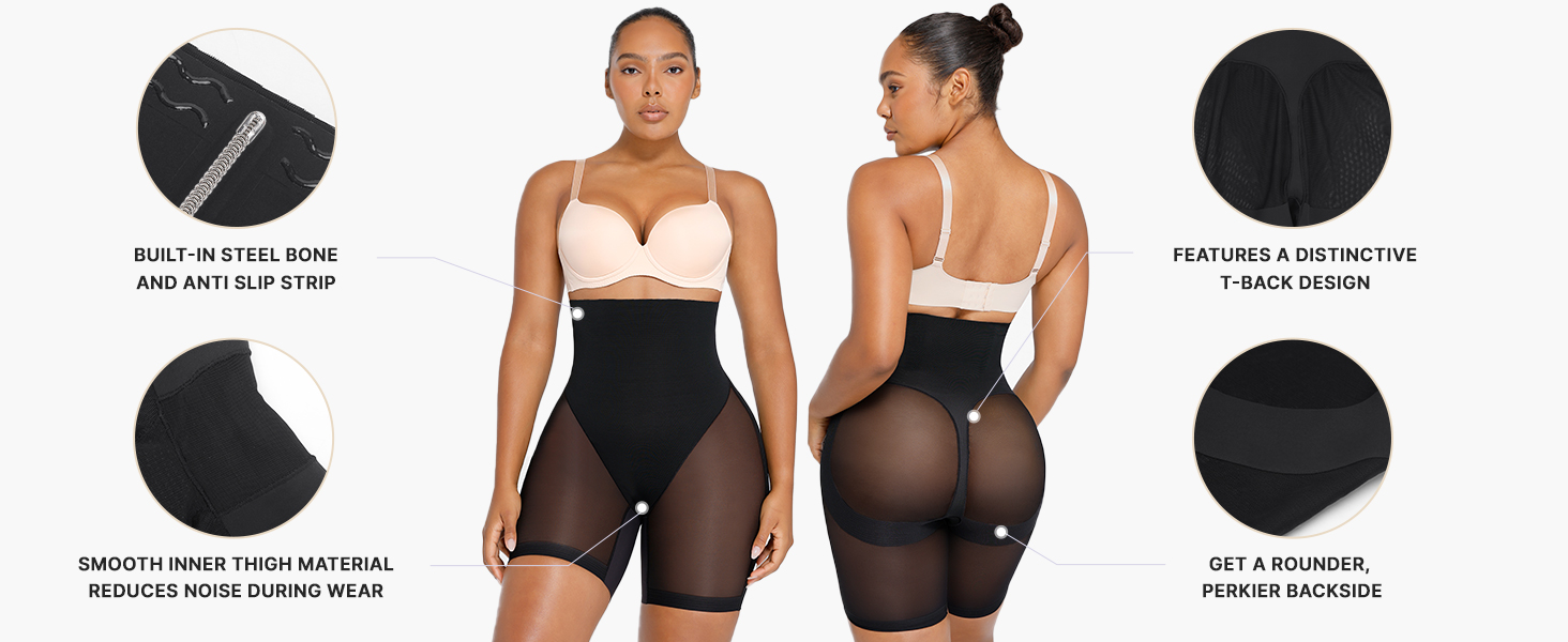Women’s High-Waist Butt-Lifting Shapewear Shorts – 360° Tummy Control, Seamless Body Shaper with Anti-Roll Waist & All-Day Comfort - Image 5