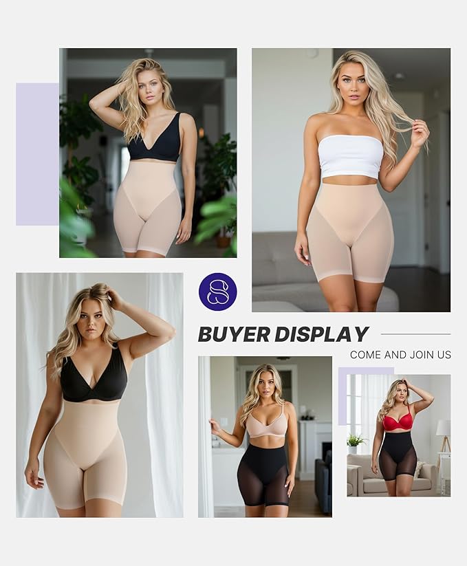 Women’s High-Waist Butt-Lifting Shapewear Shorts – 360° Tummy Control, Seamless Body Shaper with Anti-Roll Waist & All-Day Comfort - Image 10