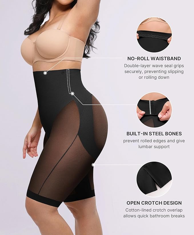 Women’s High-Waist Butt-Lifting Shapewear Shorts – 360° Tummy Control, Seamless Body Shaper with Anti-Roll Waist & All-Day Comfort - Image 8