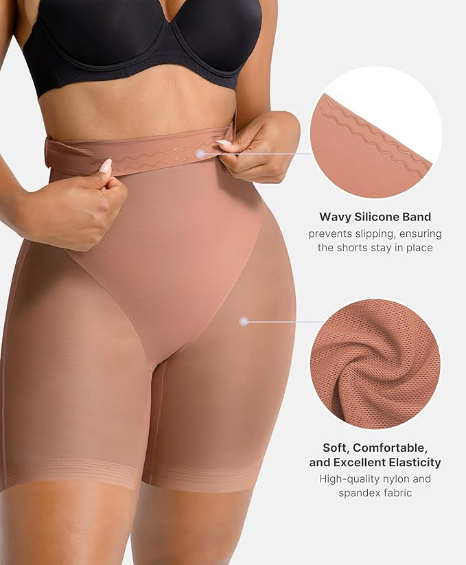 Women’s High-Waist Butt-Lifting Shapewear Shorts – 360° Tummy Control, Seamless Body Shaper with Anti-Roll Waist & All-Day Comfort - Image 4