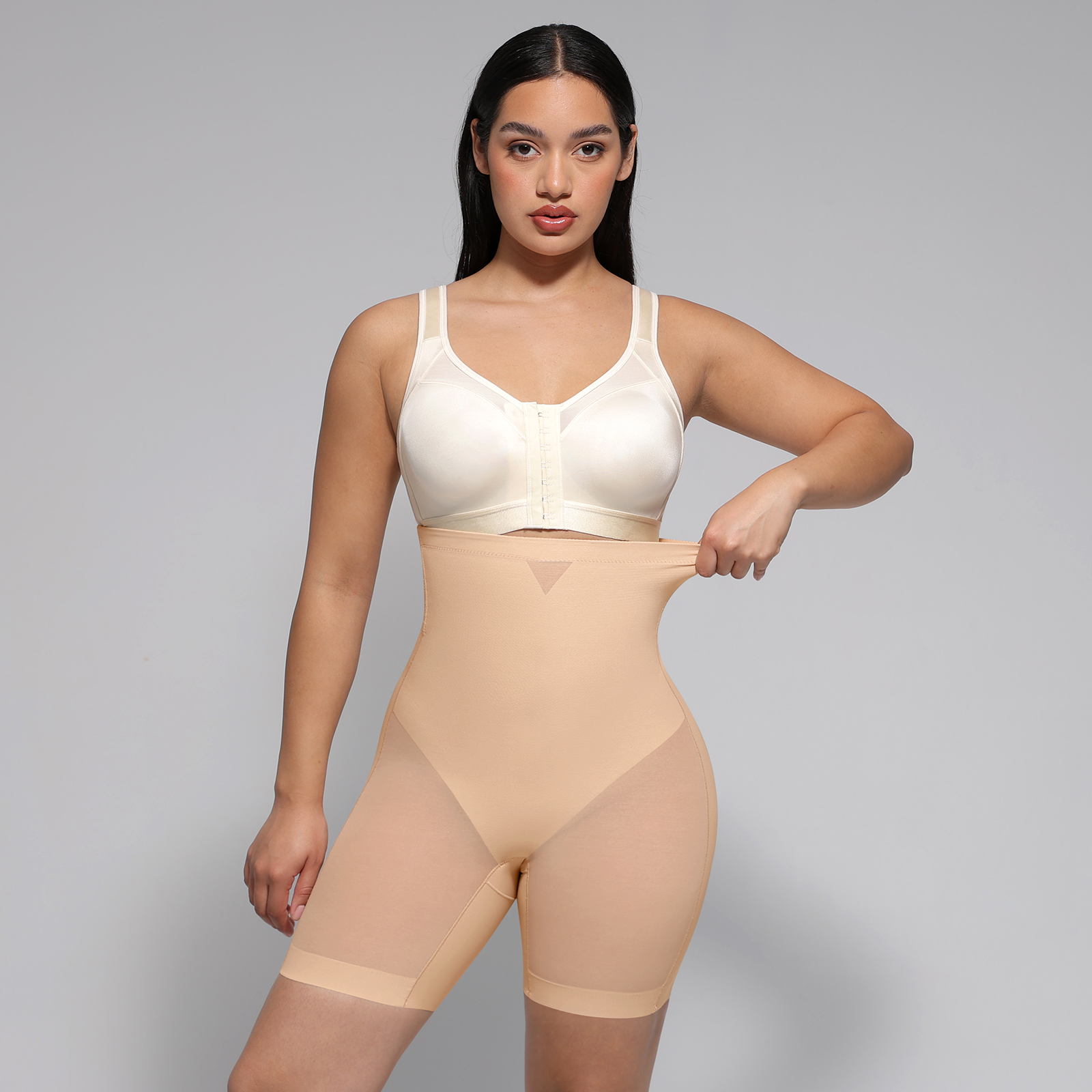High-Waist Tummy Control Shapewear Shorts – Anti-Roll Body Shaper - Image 12