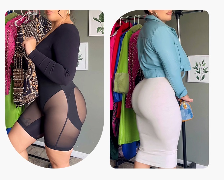 High-Waist Tummy Control Shapewear Shorts – Anti-Roll Body Shaper - Image 18