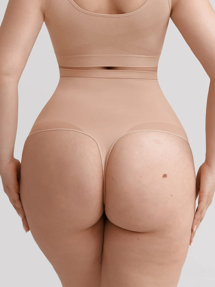 Women’s High-Waist Tummy Control Seamless Shapewear Thong Panty - Image 5