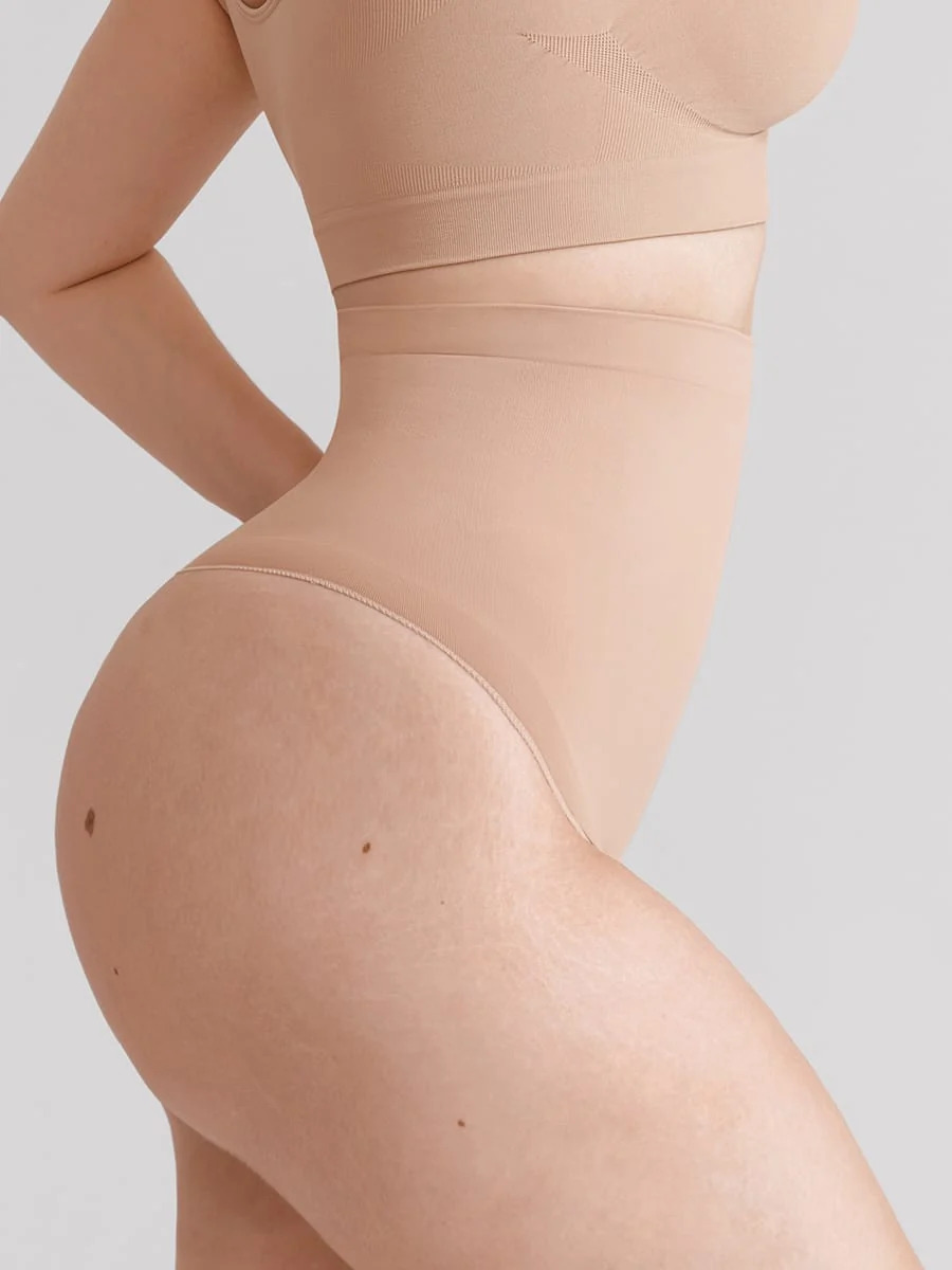 Women’s High-Waist Tummy Control Seamless Shapewear Thong Panty - Image 8